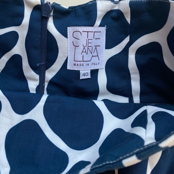 Stella Jean Navy and White Patterned Skirt - Picture 10 of 13